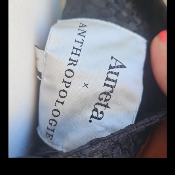 Aureta X Anthropologie Black Mini Bubble Hem Dress - Picture 6 of 7